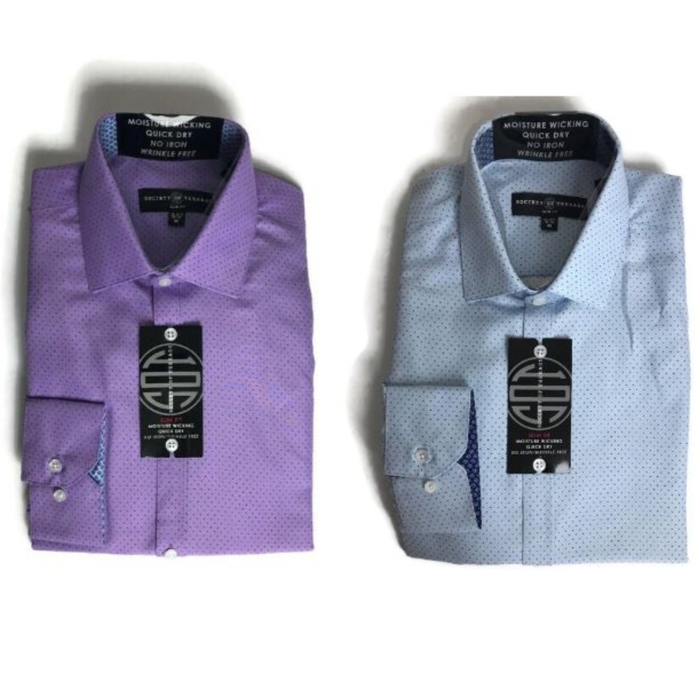 🎉Lot of 2 Society of Threads Dress Shirts Med NWT